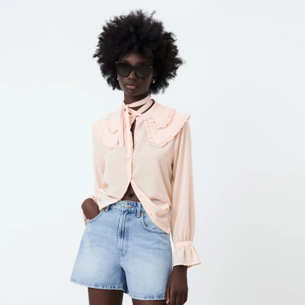 ZARA - Ruffled Shirt - Picture 2 of 9